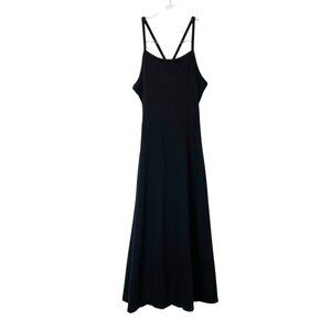 Pact Black Maxi Dress Women’s Size Medium Sustainable Organic Cotton Pockets